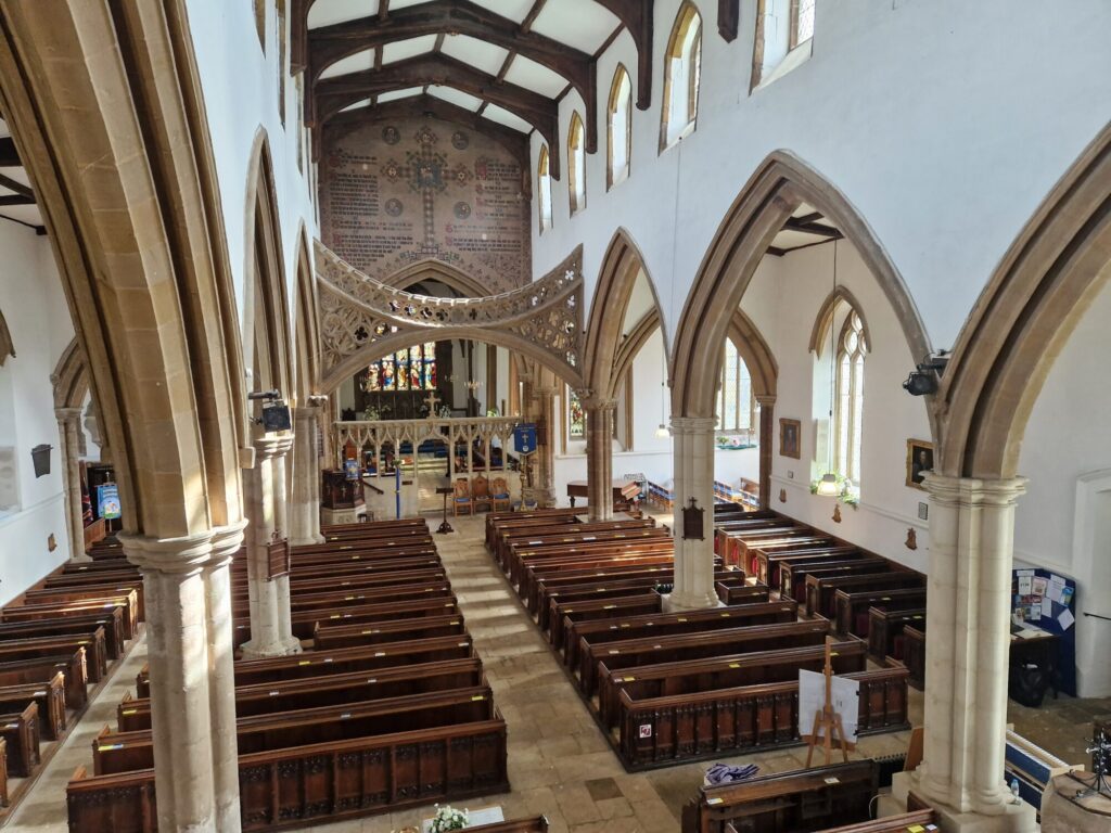 Inside St Mary the Virgin church, Finedon