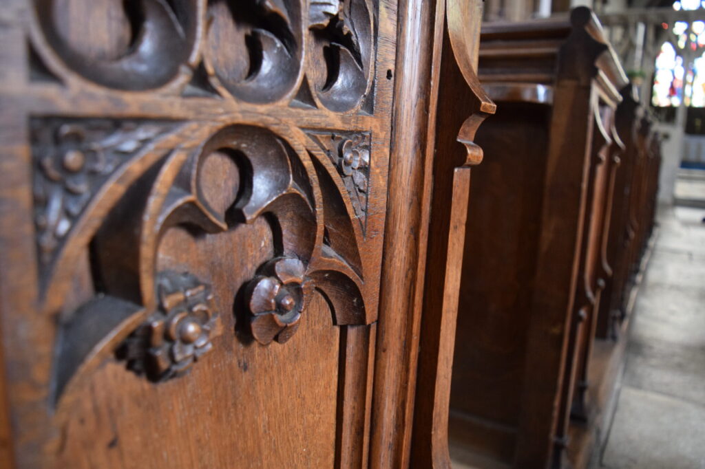 Interior detail at St Mary the Virgin church, Finedon